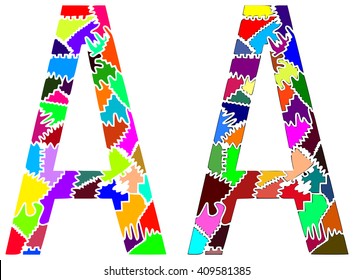 Two Colorful letters