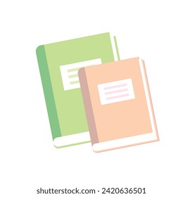 Two Colorful Log Book Stack Icon