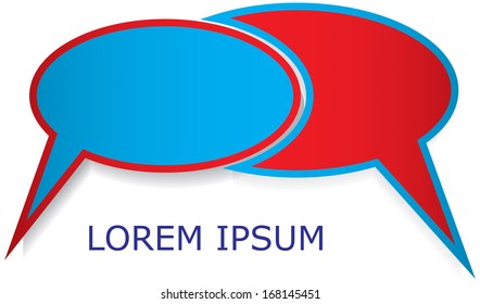 Two colorful speach bubbles. EPS10 vector illustration
