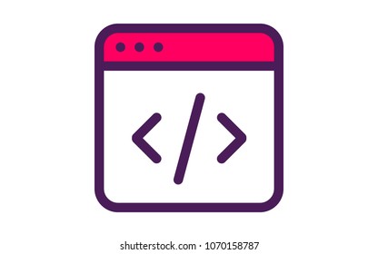 two colors coding icon