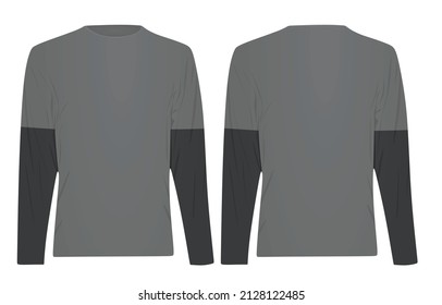Two colors long sleeve t shirt. vector