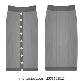 Two colors skirt. vector illustration