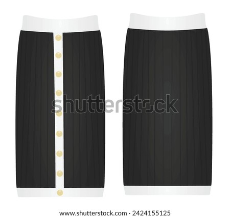 Two colors skirt. vector illustration