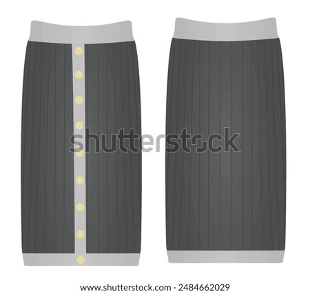 Two colors skirt. vector illustration