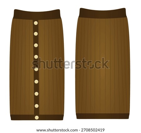 Two colors skirt. vector illustration	