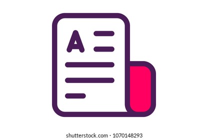 two colors text icon