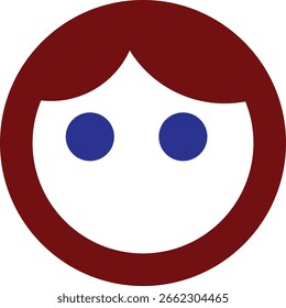 Diseño de icono de Vector de cara de dos colores para sus App
