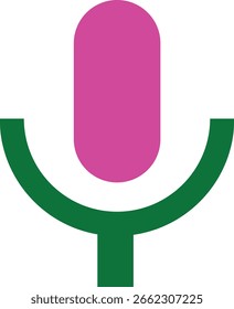two colour  microphone icon design for your website and apps
