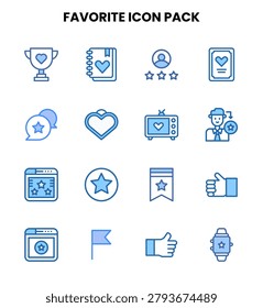 Two Colour vector icons from Favorite for web and app design.