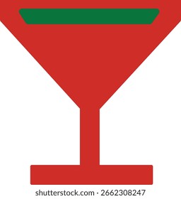 Diseño de icono de Vector de copa de vino de dos colores para sus obras