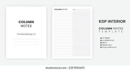 Two Column Notes Template Printable