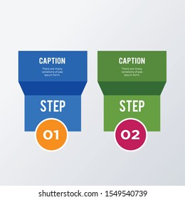 Two Columns Infographic Template Design. Business Concept Info Graph With 2 Options, Steps Or Processes. Vector Visualization Can Be Used For Workflow Layout, Diagram, Annual Report, Web