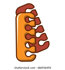 Two combs icon. Cartoon illustration of two combs vector icon for web design