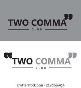 Two comma Connect Logo Design.