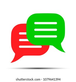 Two communication icons in a pair, chat sign - stock vector