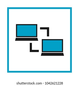 Two Computer Connection. Laptop connection