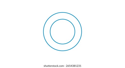 Diagrama de dois círculos concêntricos em geometria.