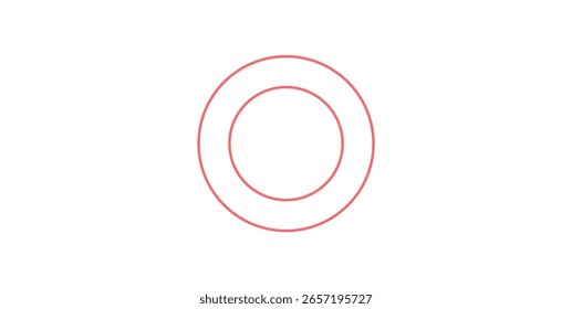 Diagrama de dos círculos concéntricos en geometría.