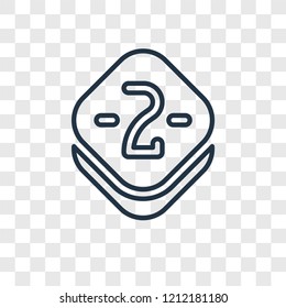 Two concept vector linear icon isolated on transparent background, Two concept transparency concept in outline style