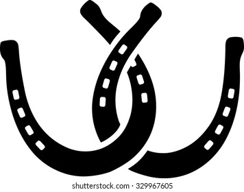 Two connected horseshoes