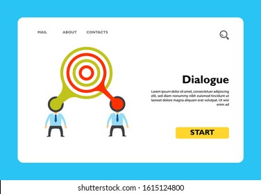 Two connected people. Discussion, chat, message. Dialogue concept. Can be used for topics like communication, social media, marketing.