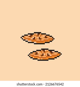 two cookies in pixel style