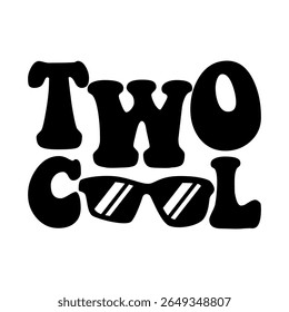 Two Cool Sunglasses Typography Design