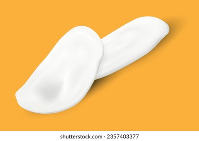 two cotton pads for face care