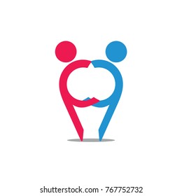 two couple location symbol vector