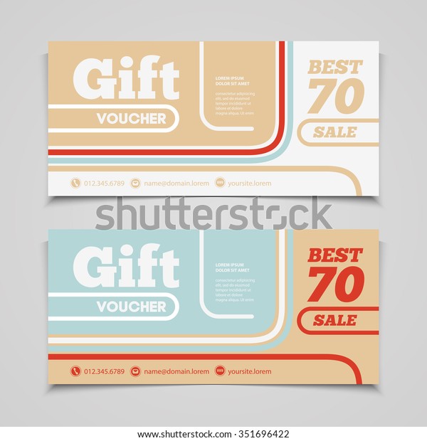 two coupon voucher design gift voucher royalty free stock free voucher design