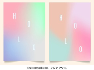 Two cover designs showcasing flowing abstract gradients in natural hues. Perfect for use in brochures, booklets, banners, posters, wallpapers, branding materials, and social media.