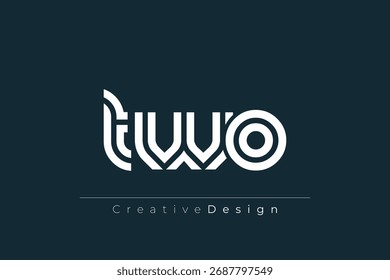 DOIS Criativo único moderno carta Logo Design. Elegante Monograma Logo Design com elementos decorativos e tipografia