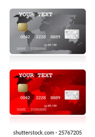 two credit cards illustrated