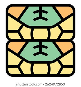 Dos tarjetas de crédito están apiladas, lo que representa un sistema de pago en línea seguro para las transacciones de comercio electrónico