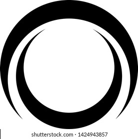 two Crescent moon opposite one each other logo vector 