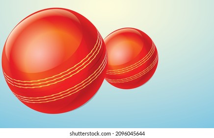 two cricket balls on abstract background