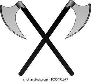 Two crossed axes in the form of X