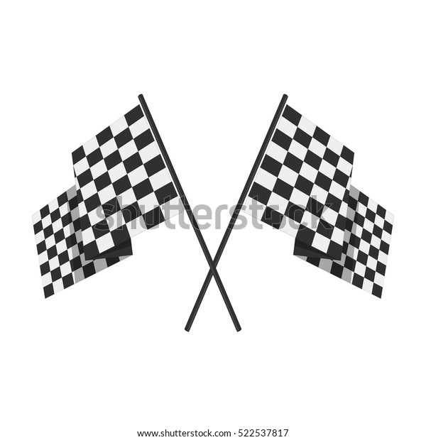 Two Crossed Checkered Flags Racing Flags Stock Vector (Royalty Free ...