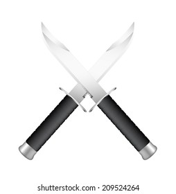 Two crossed knives
