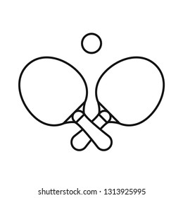 ping pong clipart black and white cross