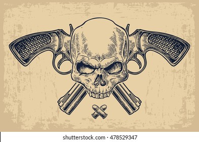 2,102 Skull cross guns Images, Stock Photos & Vectors | Shutterstock