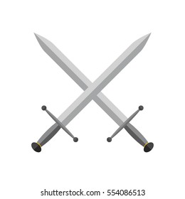 Sword Vector Illustration Icon Crossed Swords Stock Vector (Royalty ...