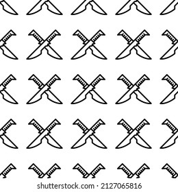 Two Crossed Swords seamless pattern vector illustration.