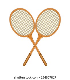 Two crossed tennis rackets