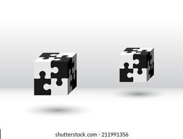 two cube on a white background