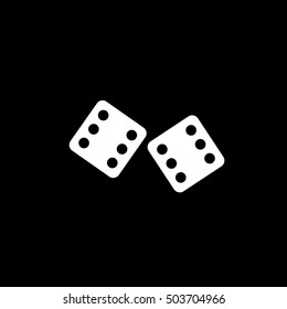 a two cubes with number six illustration isolated in a black background