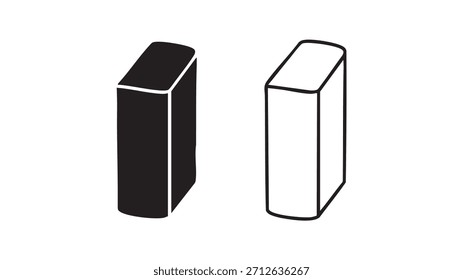 Dois cubos, um preto e um branco, são mostrados lado a lado. Os cubos são de tamanhos diferentes