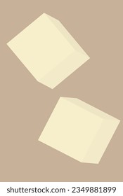 dos cubos de azúcar refinado