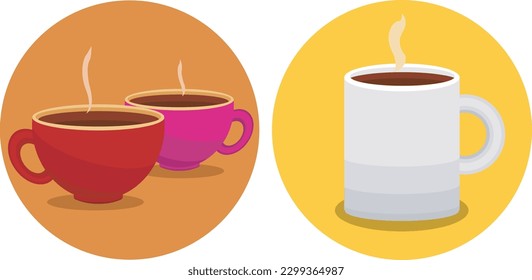 Dos tazas de café y sólo café de copa