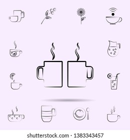 Two cups tea icon. Universal set of tea for website design and development, app development